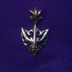 Gothic style silver pendant