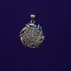 Tribal Circle Celtic Centre Silver Pendant