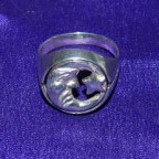 Sun Star Spinner Silver Ring