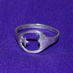 Moon/Star Silver Ring