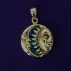Turqoise Sun and Moon Pendant
