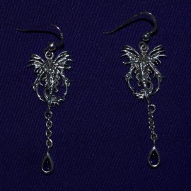 Fire Element Fairy Amethyst Earrings